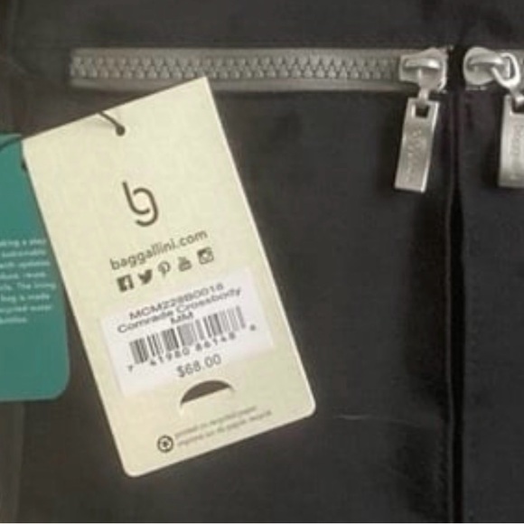 Baggallini Black Comrade Crossbody Bag Retail $68 - Picture 5 of 7